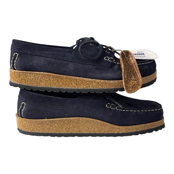 Birkenstock Edson Suede Leather Shoes - Night Blue - EU 42 / US 11-11.5 - Picture 4 of 6